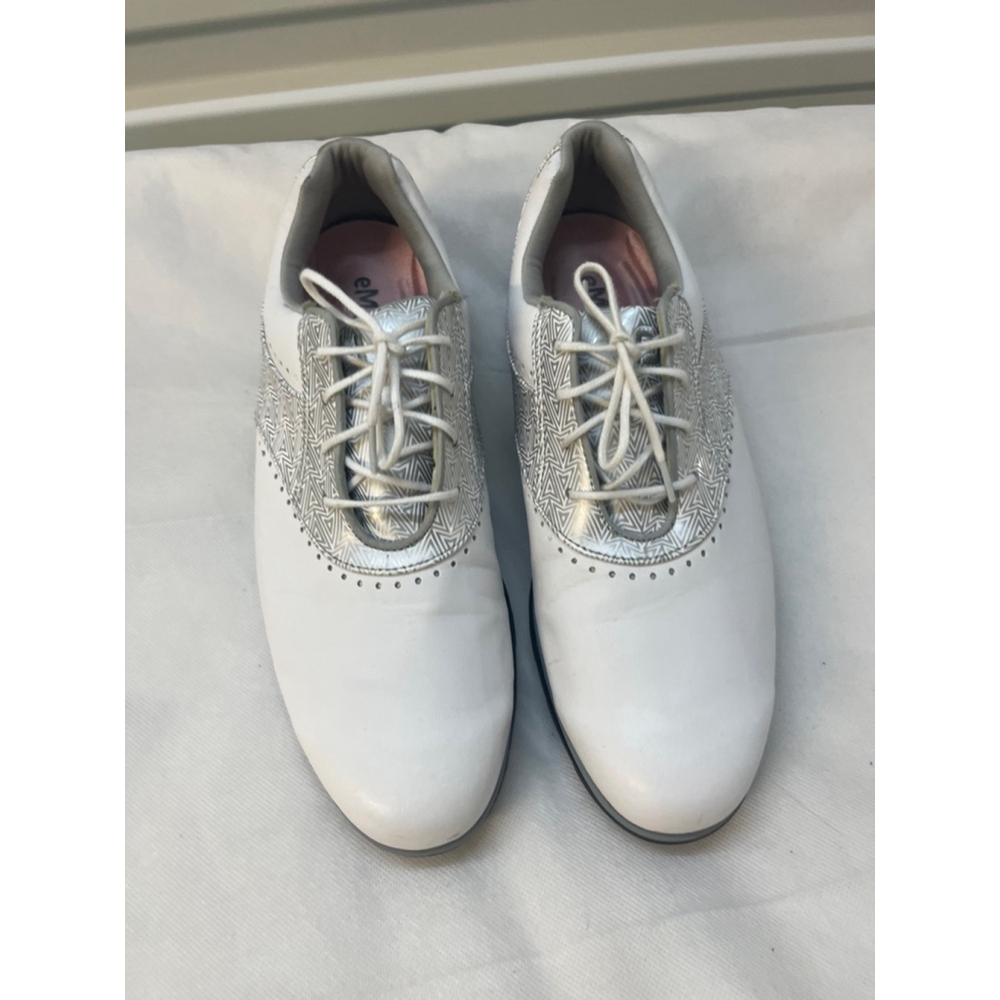 FootJoy eMerge Womens White/Silver Soft Spike Golf Shoe 93902 9.5M